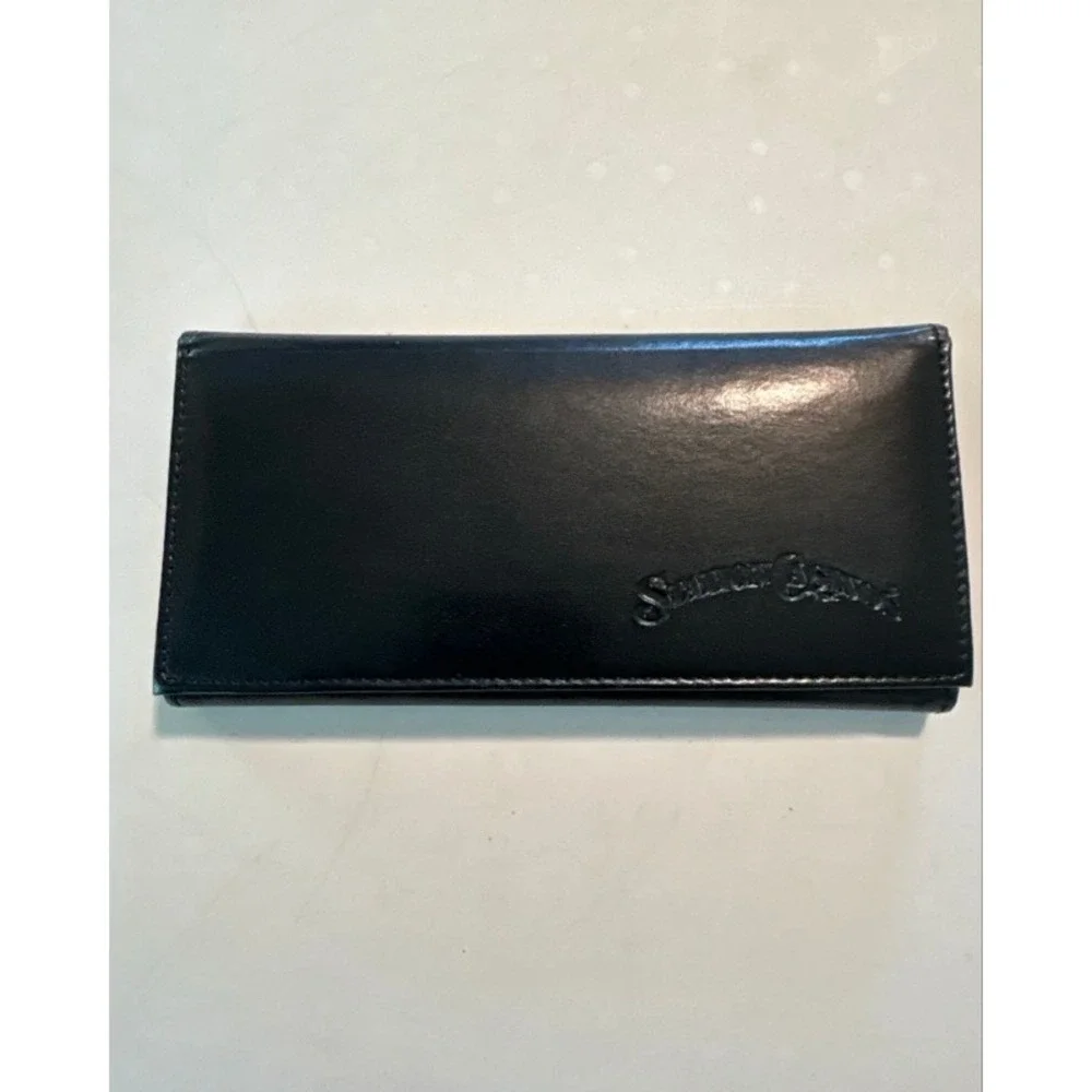 Station Casinos Las Vegas Black Trifold Checkbook Cover Wallet Logo